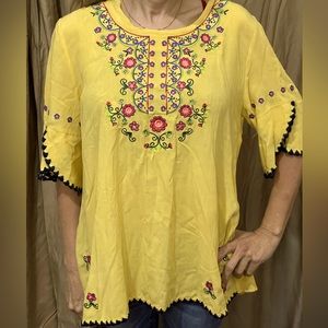 Ashir brand girl’s Bohemian blouse. NEVER WORN! Girl’s size L.
